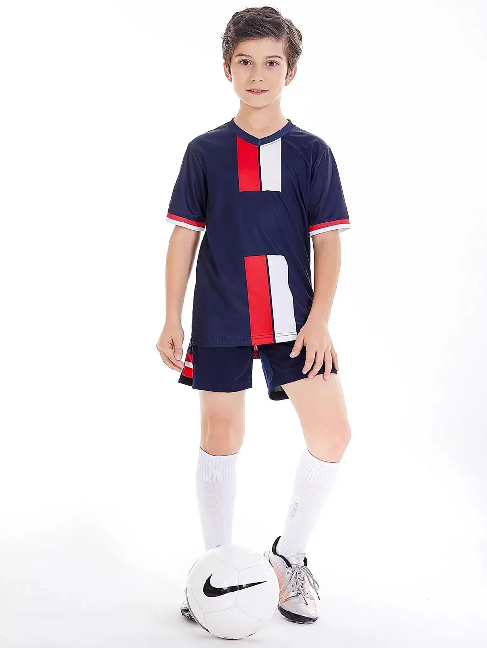 Children Boys Girls Football Jerseys set Mens boys Sportswear Training Uniform Football Jersey Suits  Team Uniforms Sets