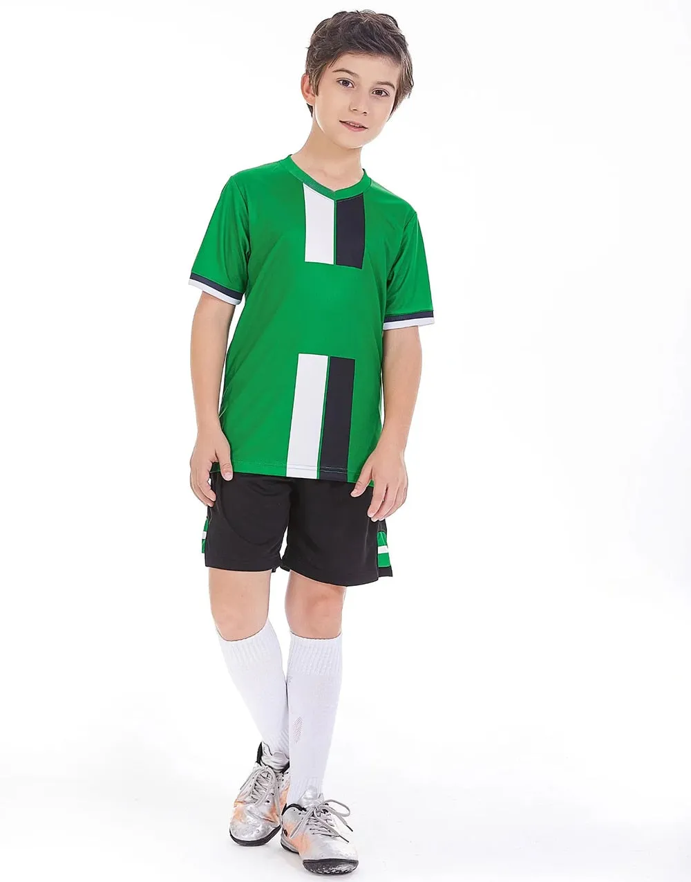 Children Boys Girls Football Jerseys set Mens boys Sportswear Training Uniform Football Jersey Suits  Team Uniforms Sets