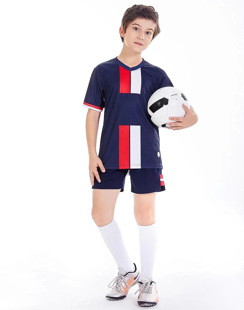 Children Boys Girls Football Jerseys set Mens boys Sportswear Training Uniform Football Jersey Suits  Team Uniforms Sets