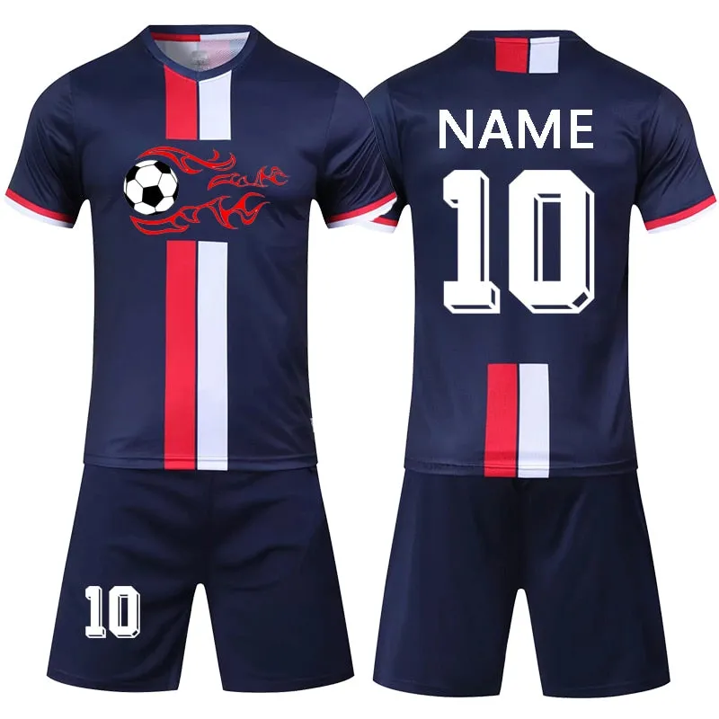 Children Boys Girls Football Jerseys set Mens boys Sportswear Training Uniform Football Jersey Suits  Team Uniforms Sets