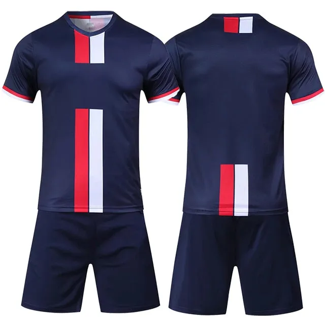 Children Boys Girls Football Jerseys set Mens boys Sportswear Training Uniform Football Jersey Suits  Team Uniforms Sets