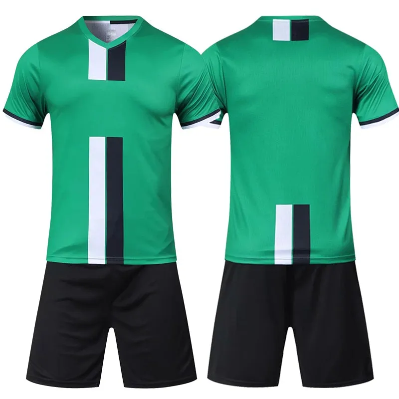 Children Boys Girls Football Jerseys set Mens boys Sportswear Training Uniform Football Jersey Suits  Team Uniforms Sets