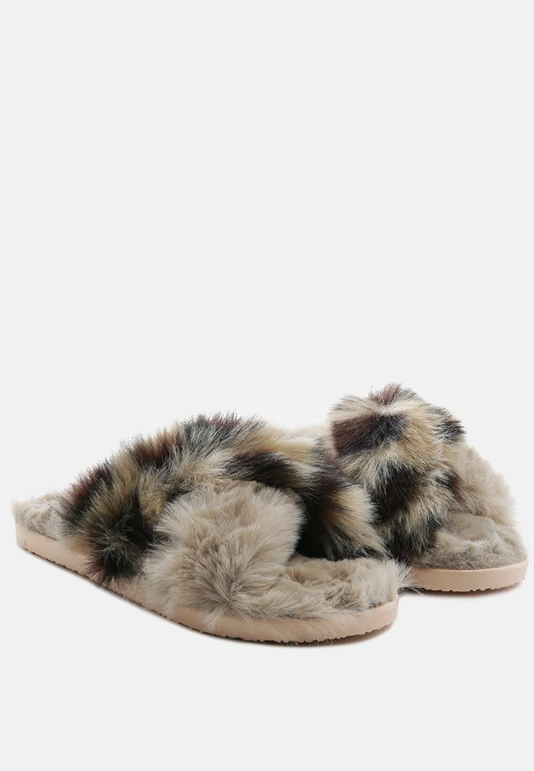 Chipmunk Faux Fur Indoor Flats