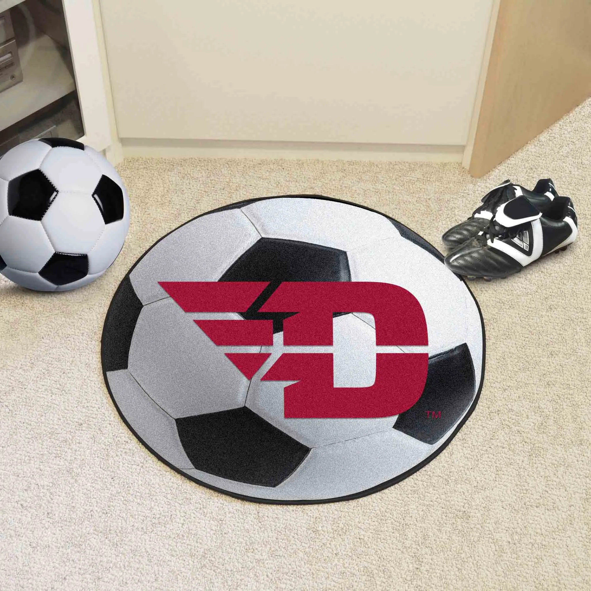 Dayton Flyers Soccer Ball Rug - 27in. Diameter