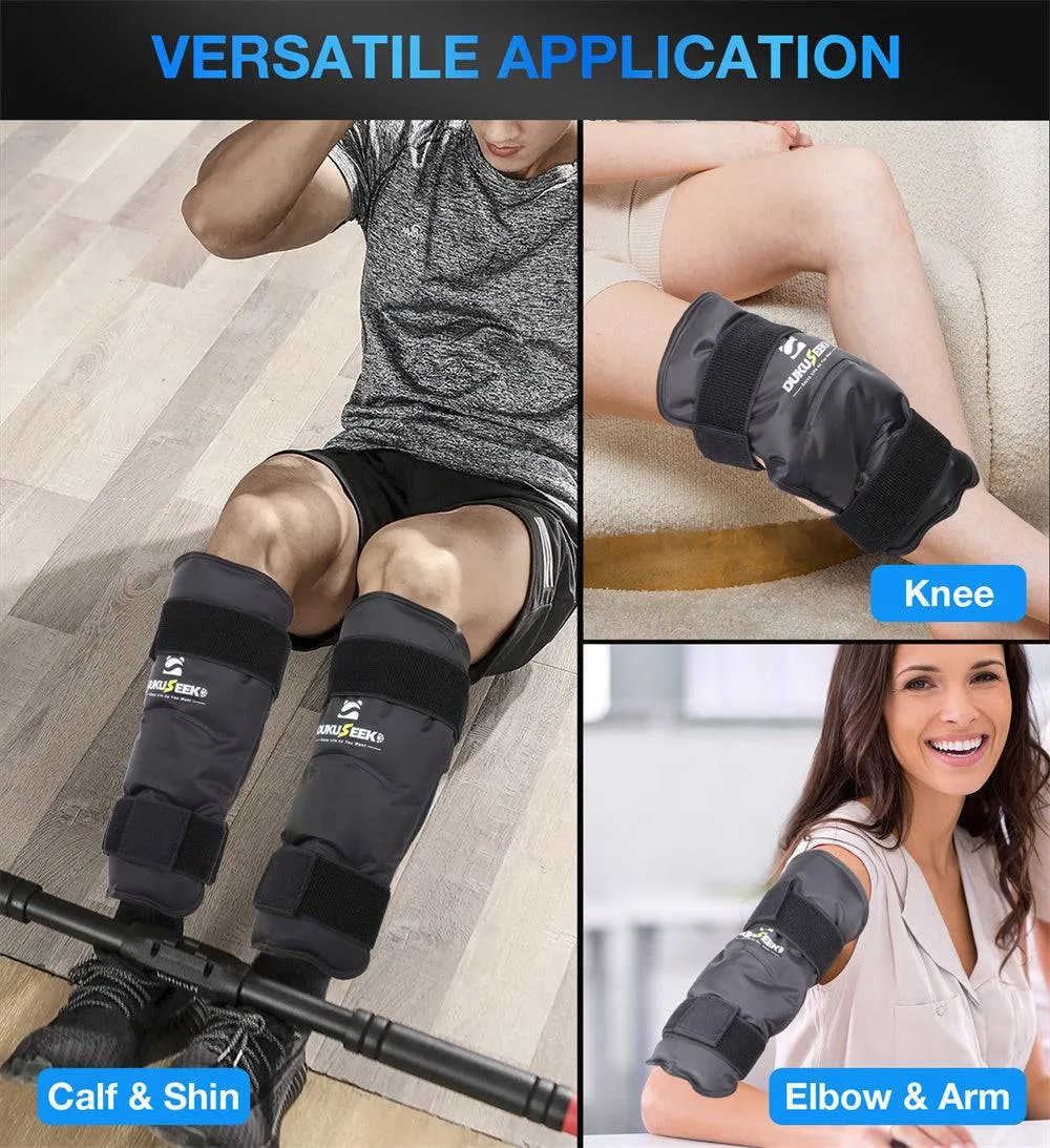 DUKUSEEK Shin Splint Ice Pack Wrap Hot Cold Compression for Pain Relief, Recovery