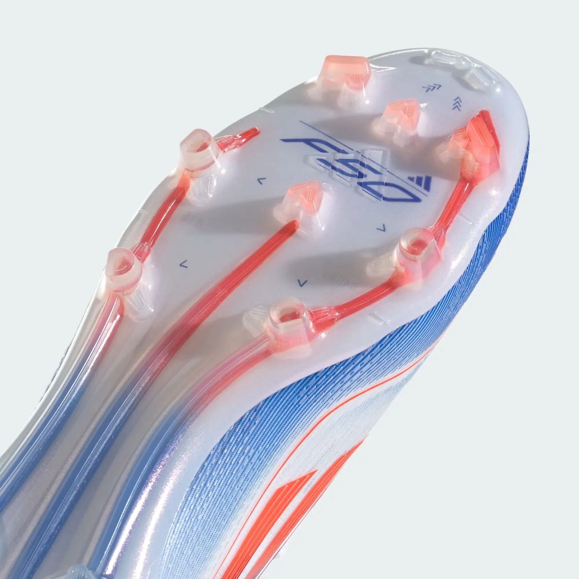 F50 ELITE FG CLEATS [Cloud White / Solar Red / Lucid Blue]