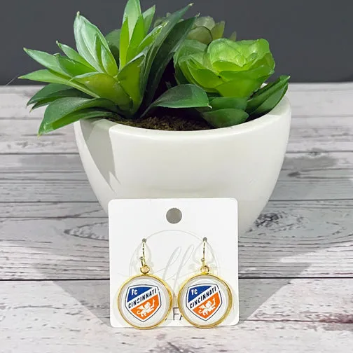 FC Cincinnati Fan Dangling Earrings (SILVER OR GOLD)