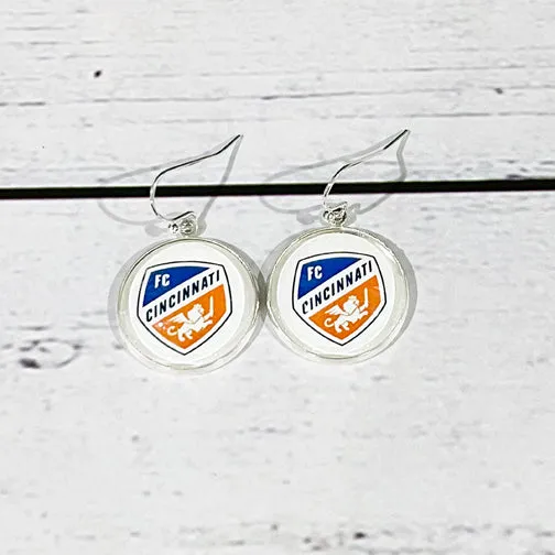 FC Cincinnati Fan Dangling Earrings (SILVER OR GOLD)