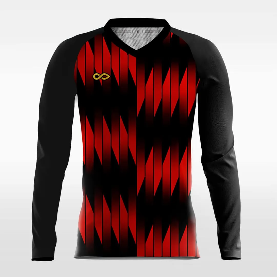 Fire - Customized Men's Sublimated Long Sleeve Soccer Jersey