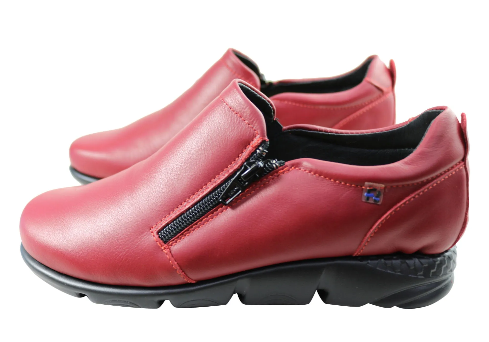 Flex & Go Hiedi Womens Comfortable Leather Shoes Made In Portugal