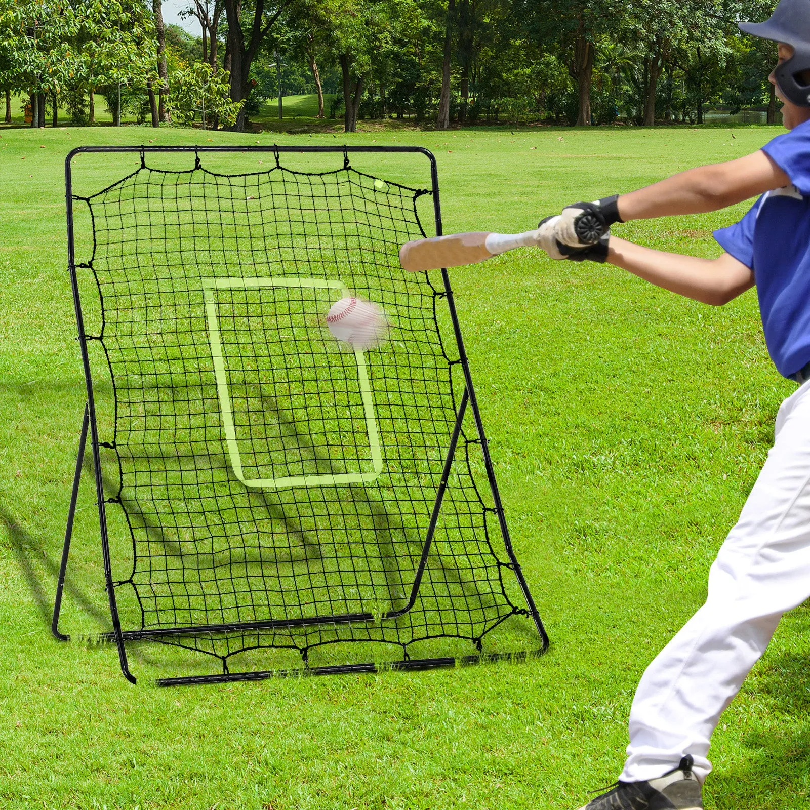 Football Rebounder Net Kids Adults Soccer  Game Spot Baseball Softball Training Aid Practise Target Strike Shot Goal Play