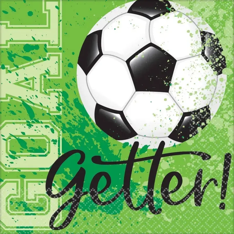 Goal Getter Soccer Napkins - Beverage 36 Pkt