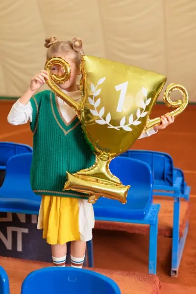 Gold Trophy Balloon, 24" Tall Trophy Cup Shaped Balloon, Great for Sports Championships!