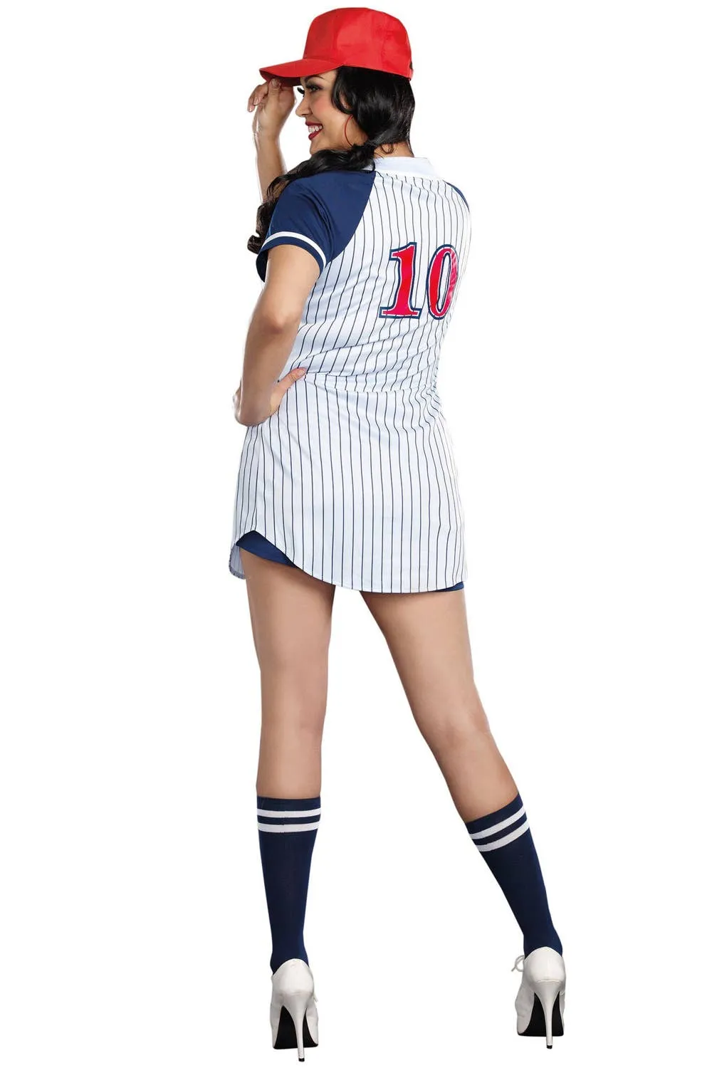 Grand Slam Womens Plus Size Baseball Player Costume