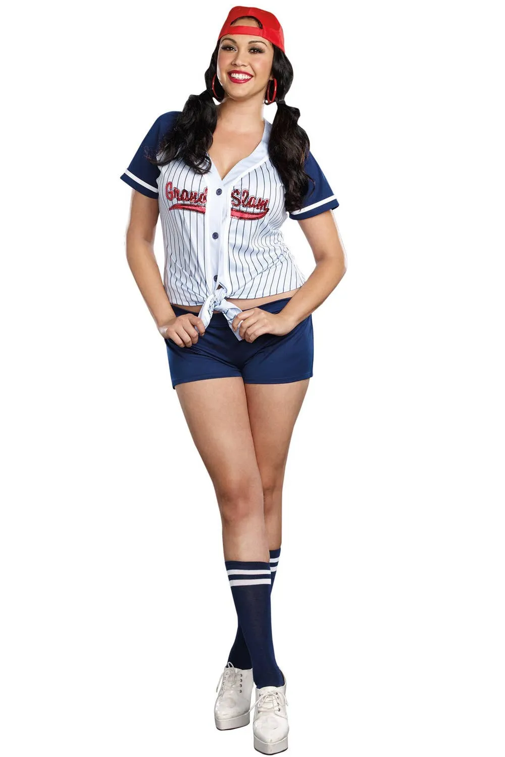 Grand Slam Womens Plus Size Baseball Player Costume