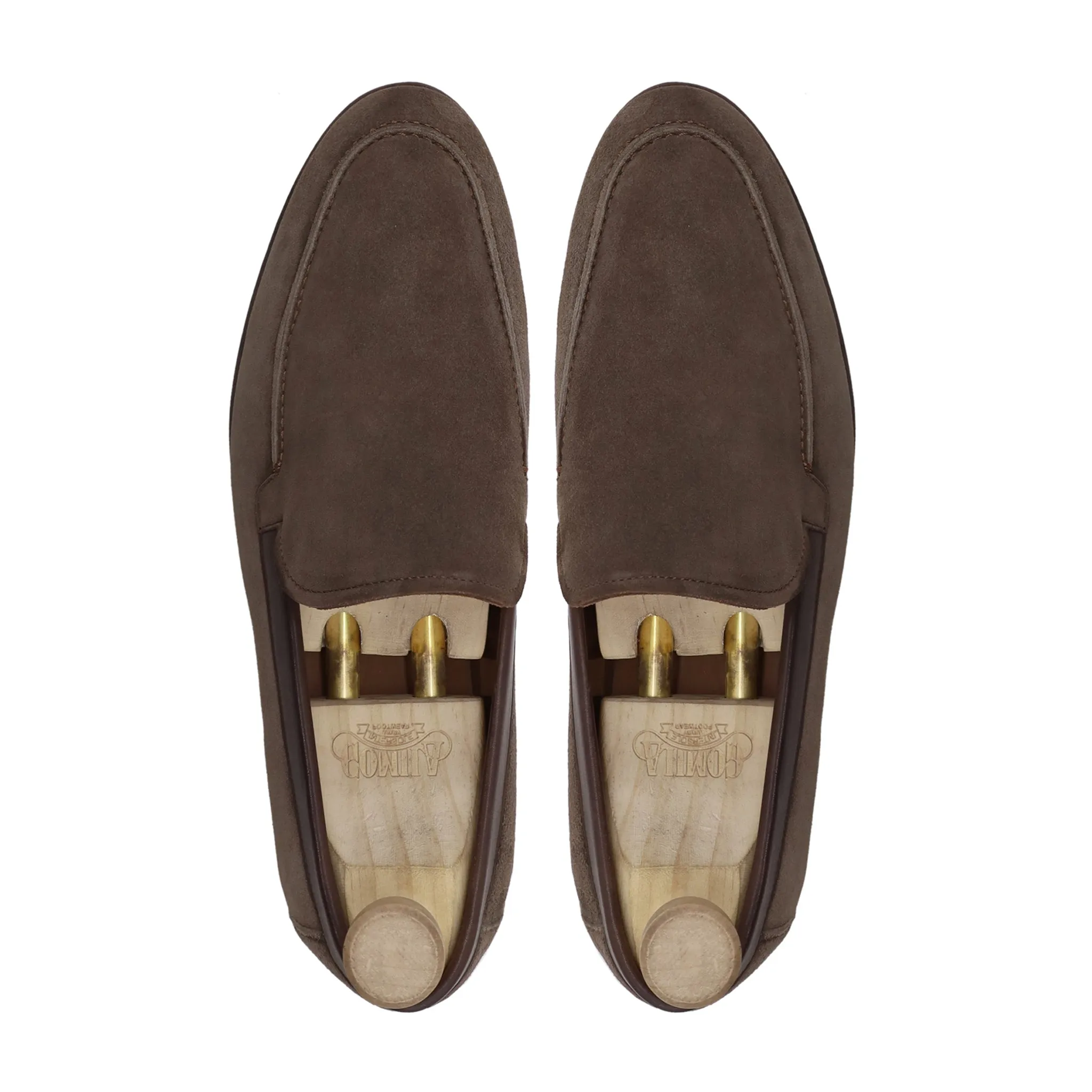 Heraklion - Men's Brown Kid Suede Loafer