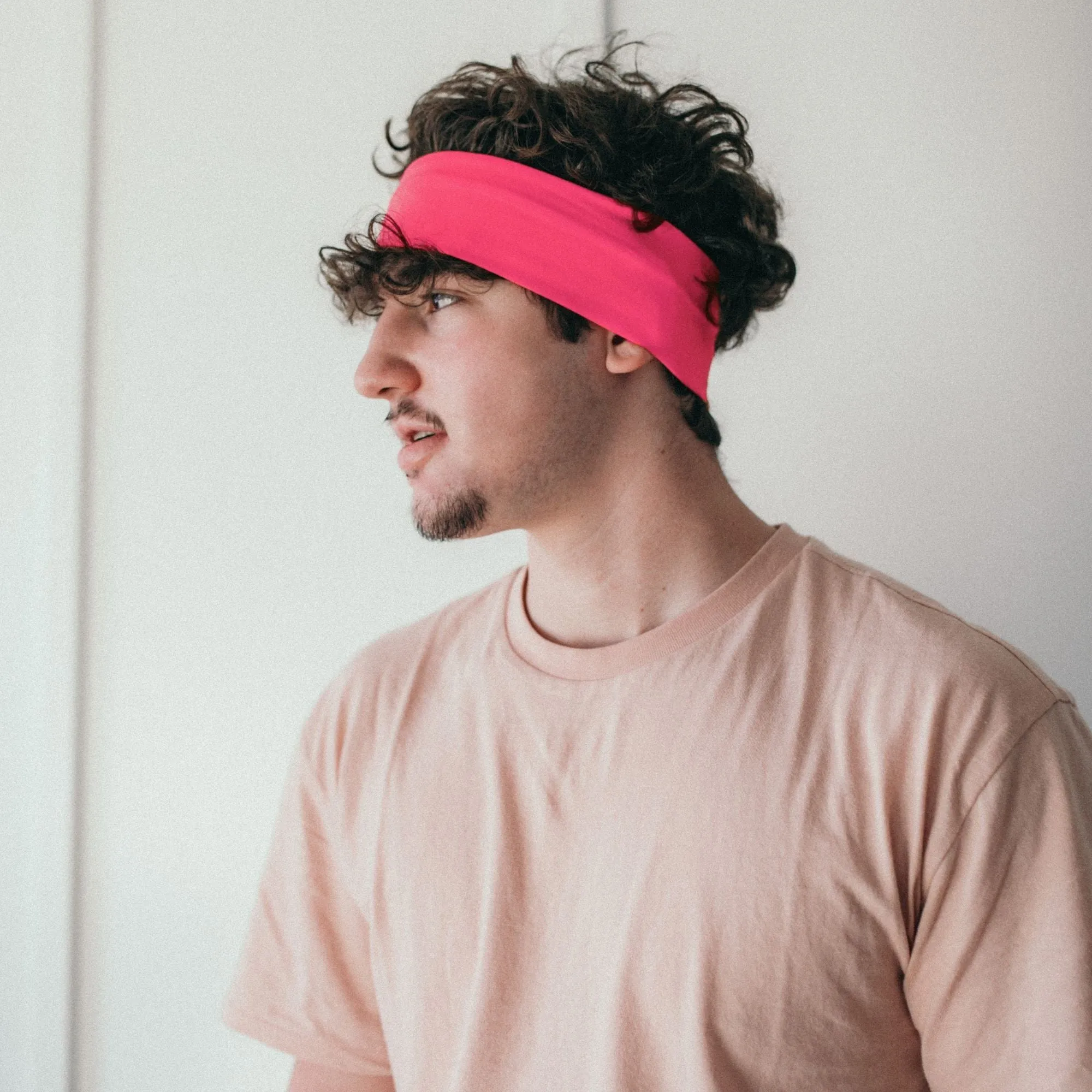 Hot Pink Wide Headbands - 12 Pack