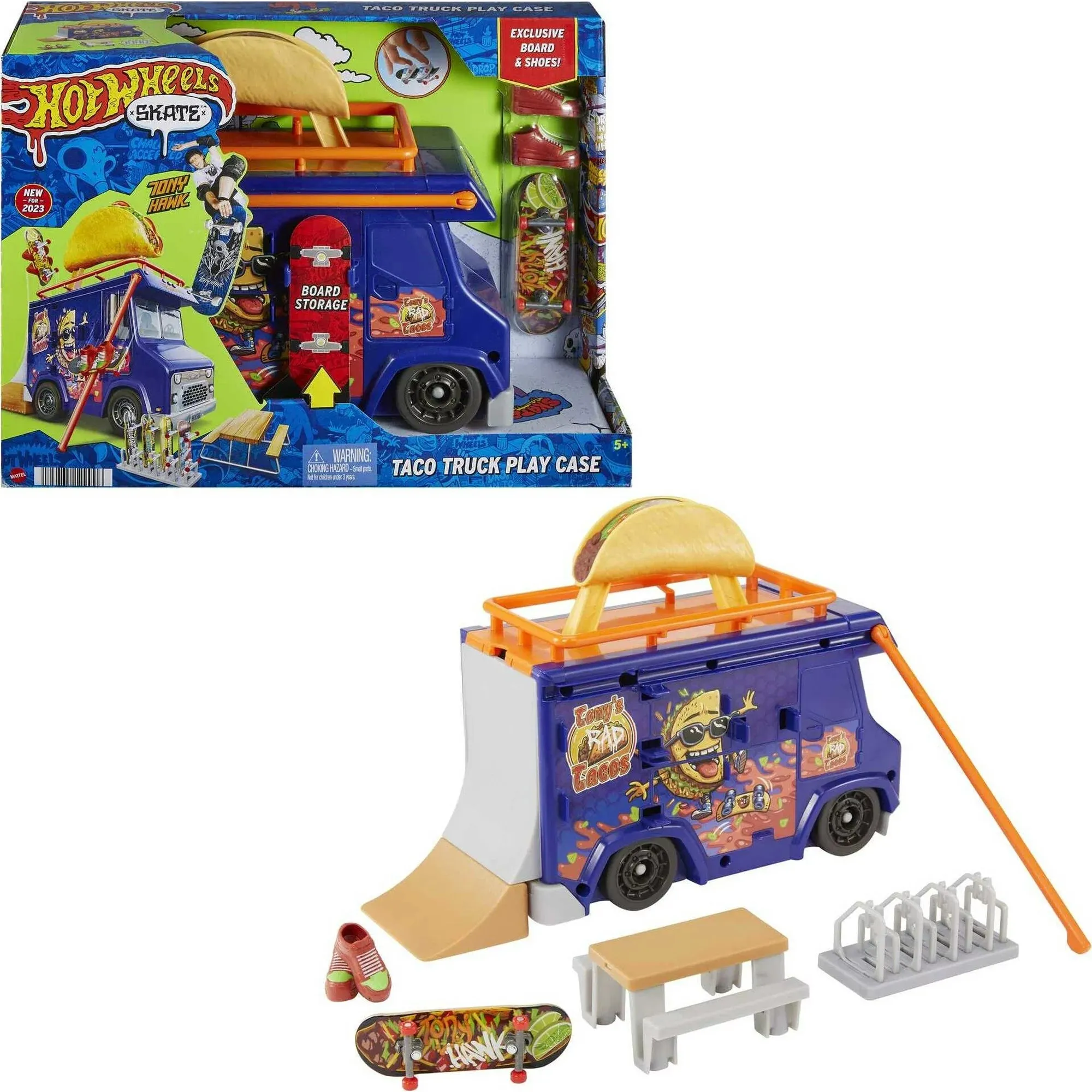 Hot Wheels HMK00 Skate Taco Truck Play Case