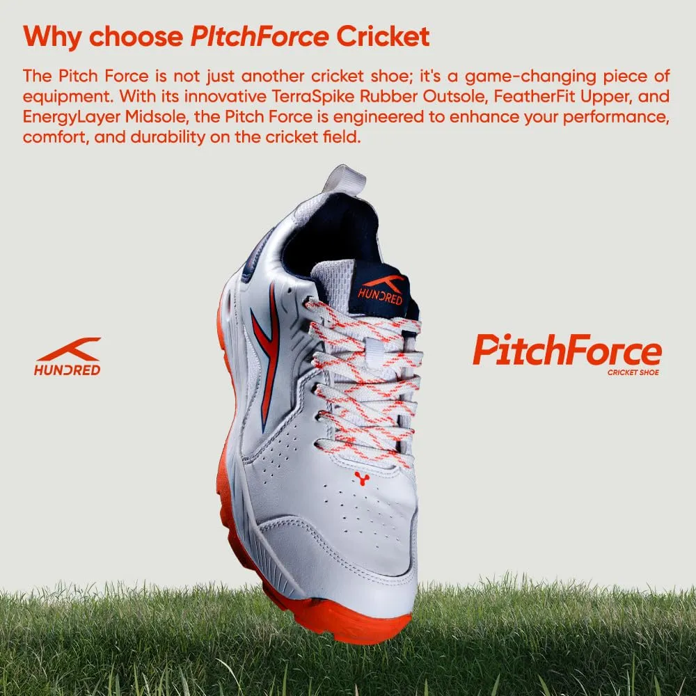 Hundred Pitch Force Unisex Cricket Shoes