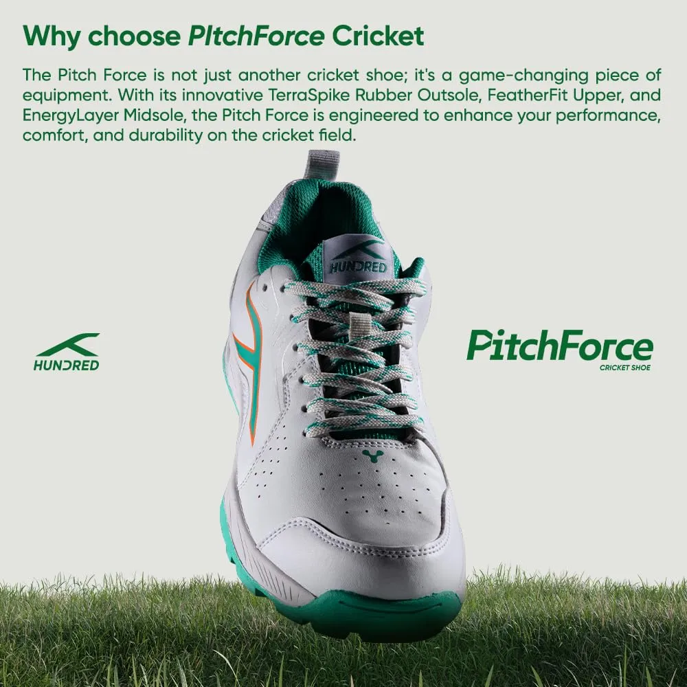 Hundred Pitch Force Unisex Cricket Shoes