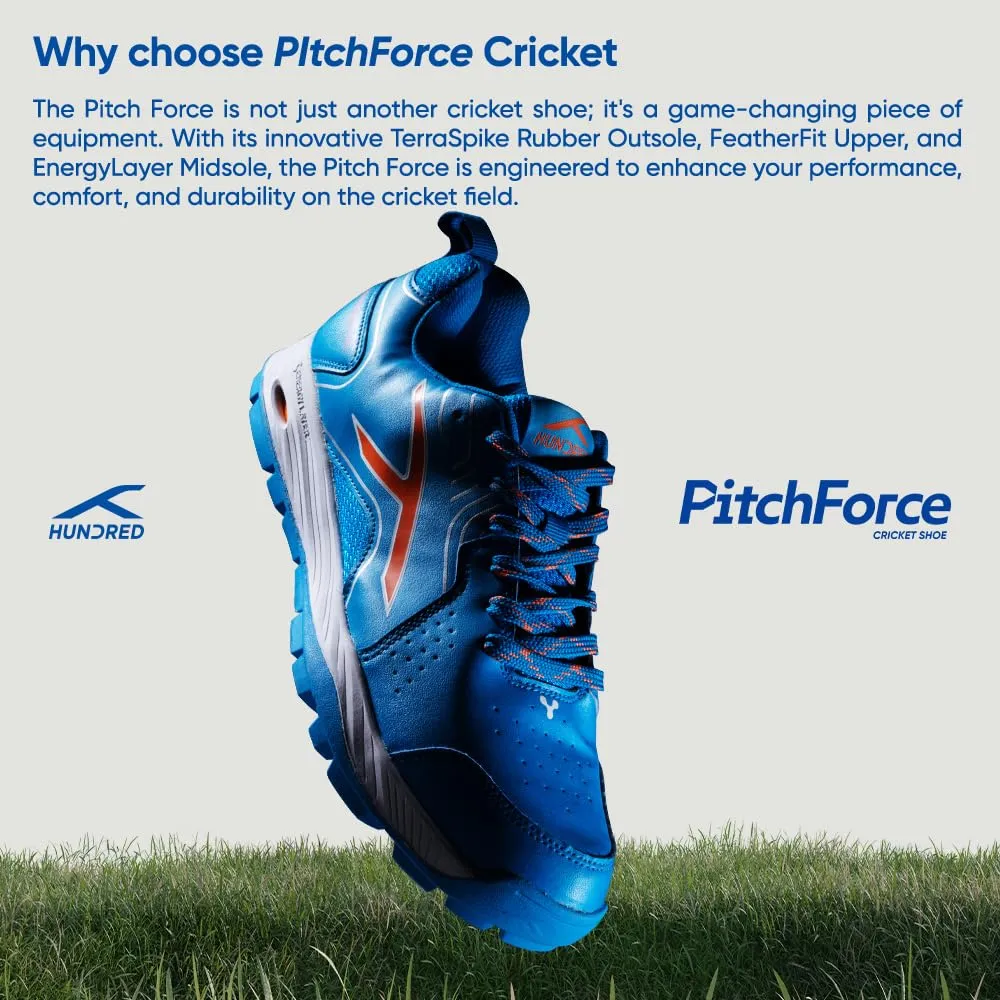 Hundred Pitch Force Unisex Cricket Shoes