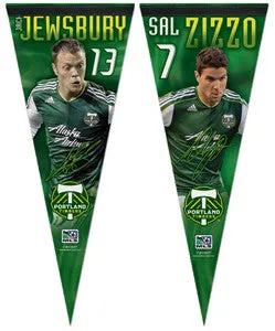 Jack Jewsbury, Sal Zizzo Portland Timbers MLS Premium Felt Pennants (Combo)