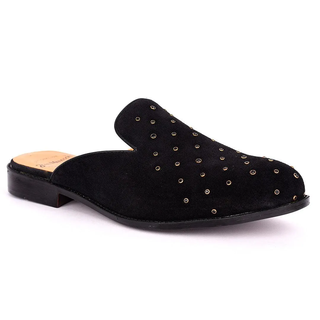 John Mendson Full Black Suede With Designer stone