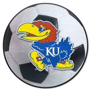 Kansas Jayhawks Soccer Ball Rug - 27in. Diameter