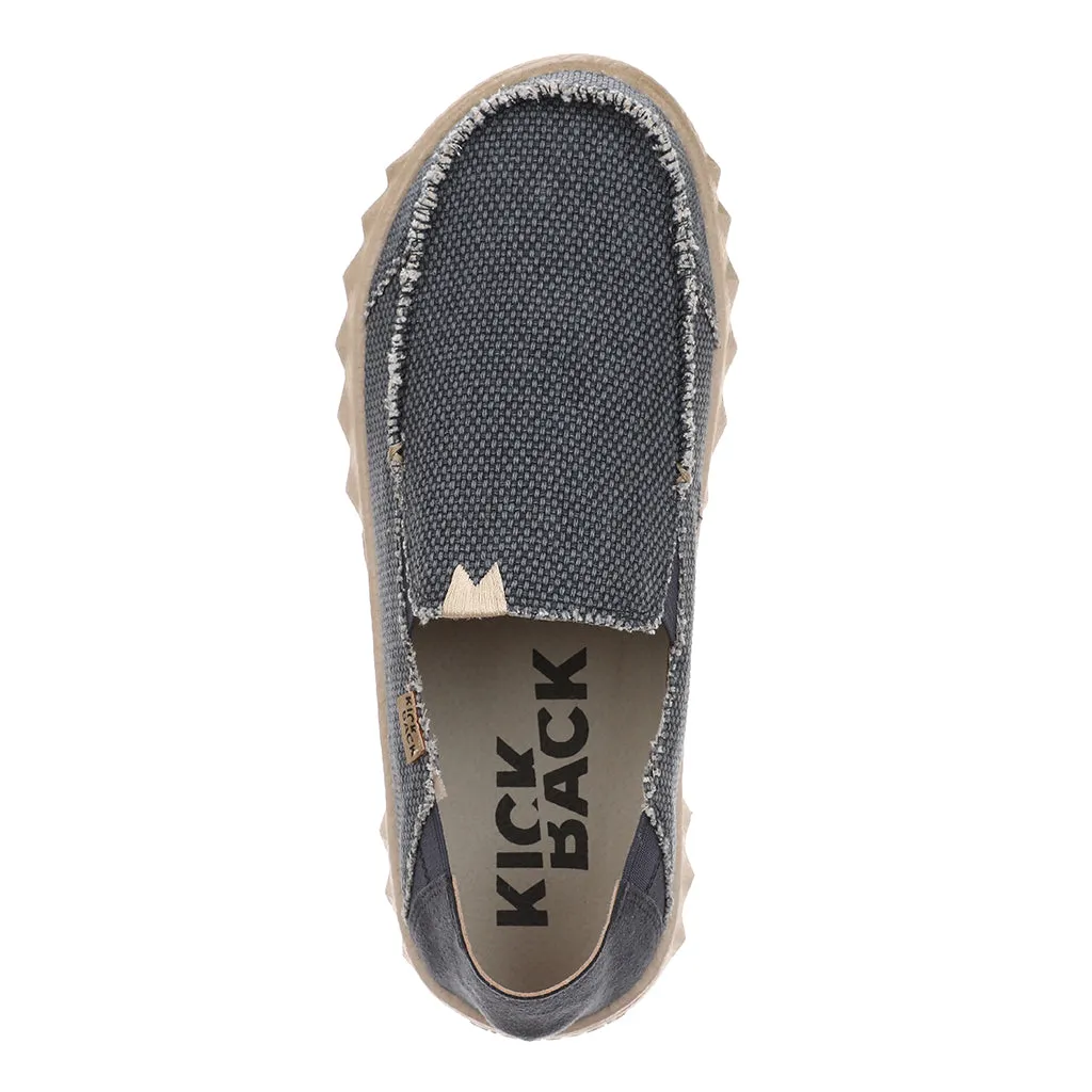 KickBack Men's Slip On Shoes - Couch Classic Woven Canvas Navy