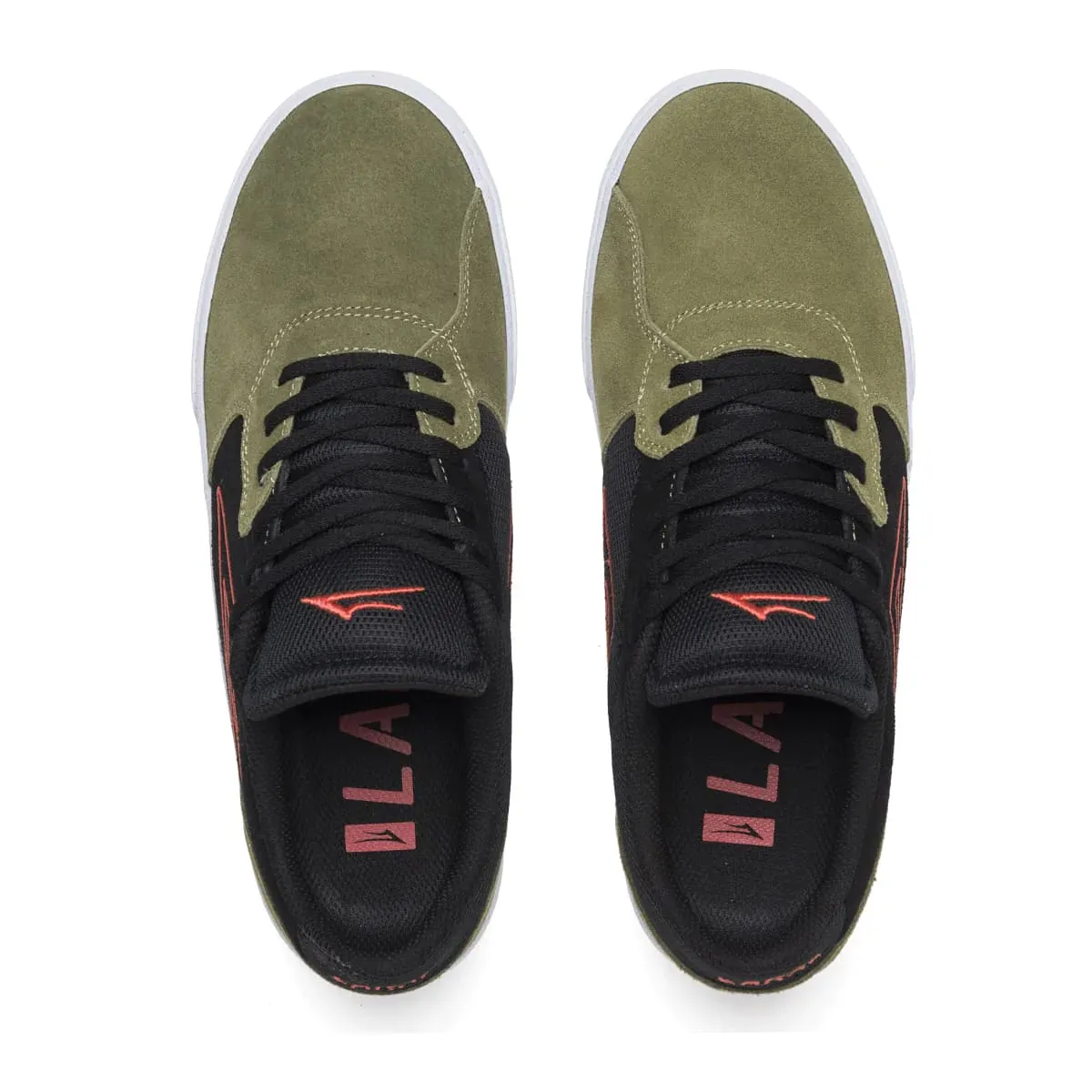 LAKAI Cardiff Shoes Olive/Black Suede