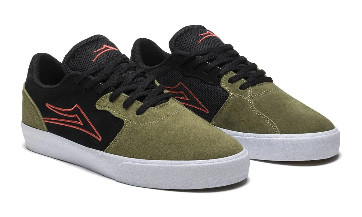 LAKAI Cardiff Shoes Olive/Black Suede