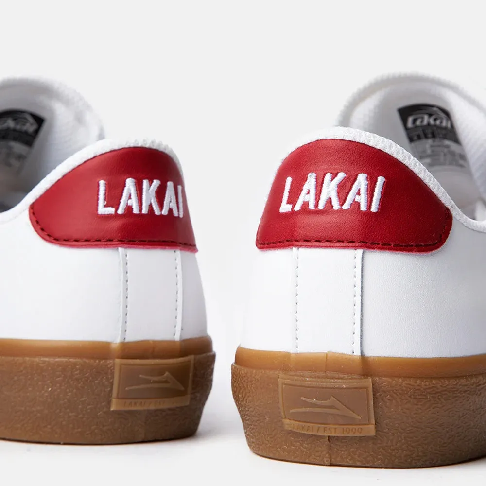 Lakai Shoes Newport  - White/Gum Leather