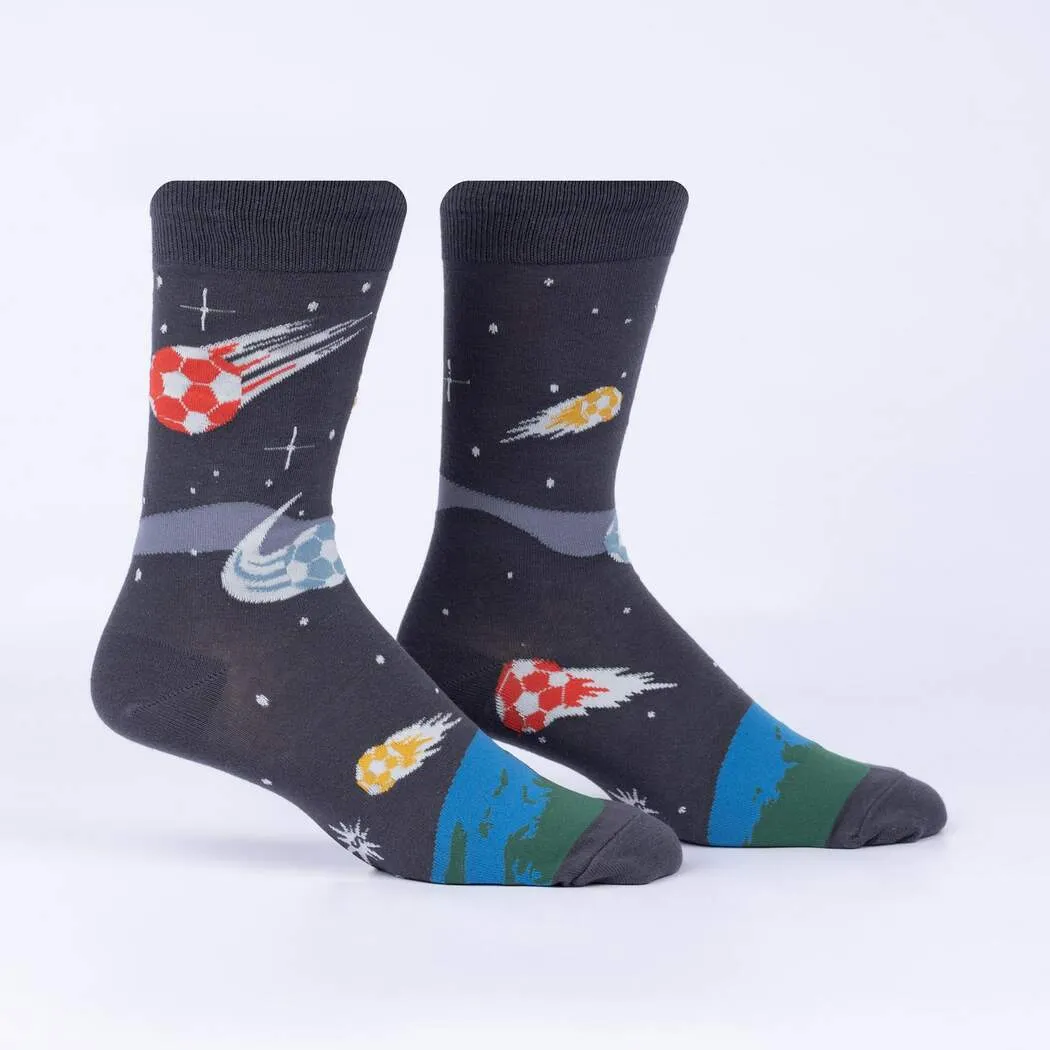 Let's Kick It! Interstellar Soccer Men's Crew Socks