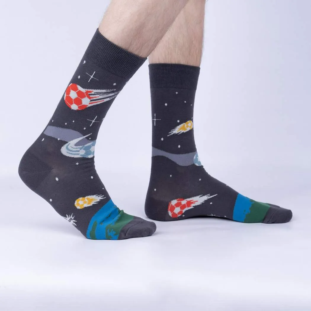 Let's Kick It! Interstellar Soccer Men's Crew Socks