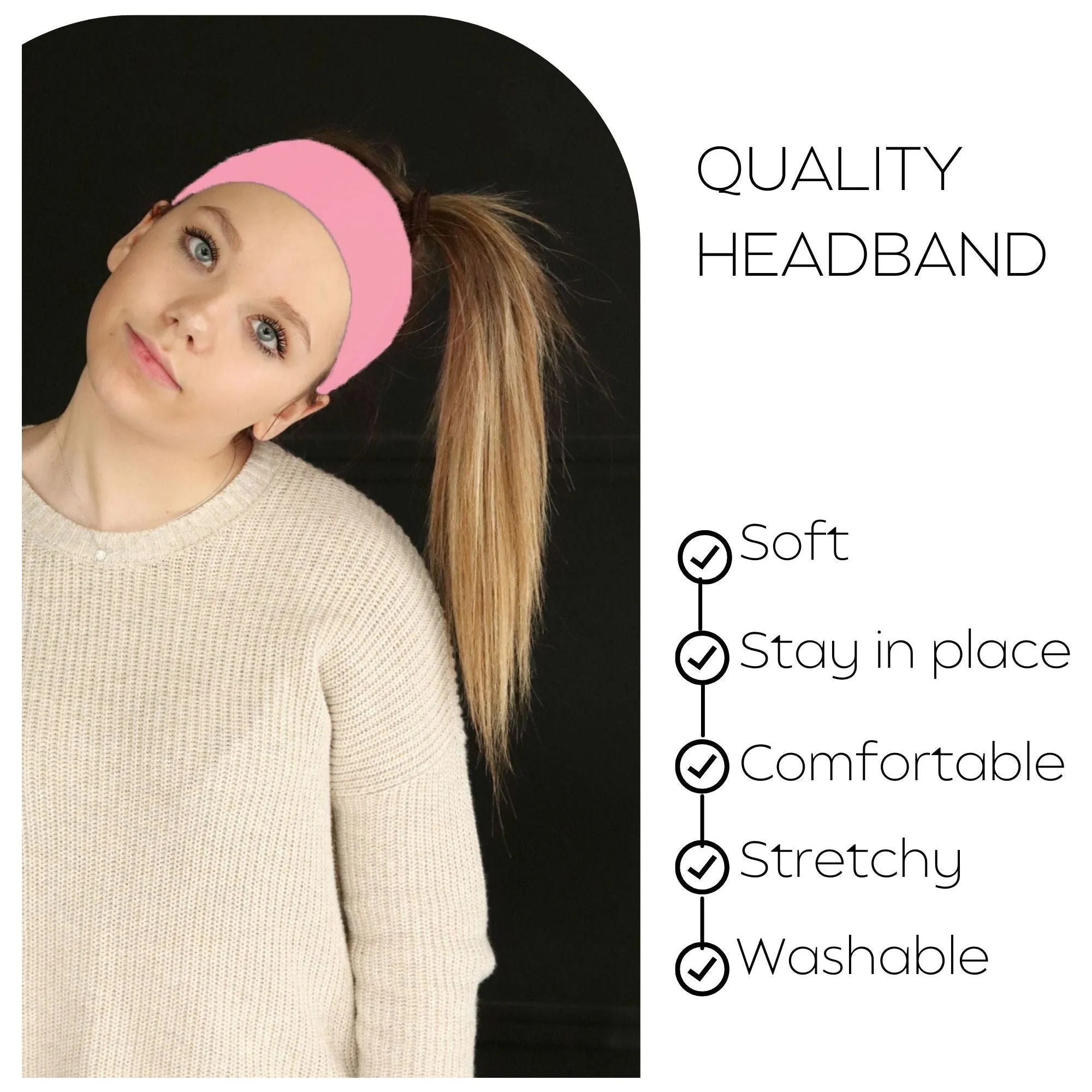 Light Pink Wide Headband