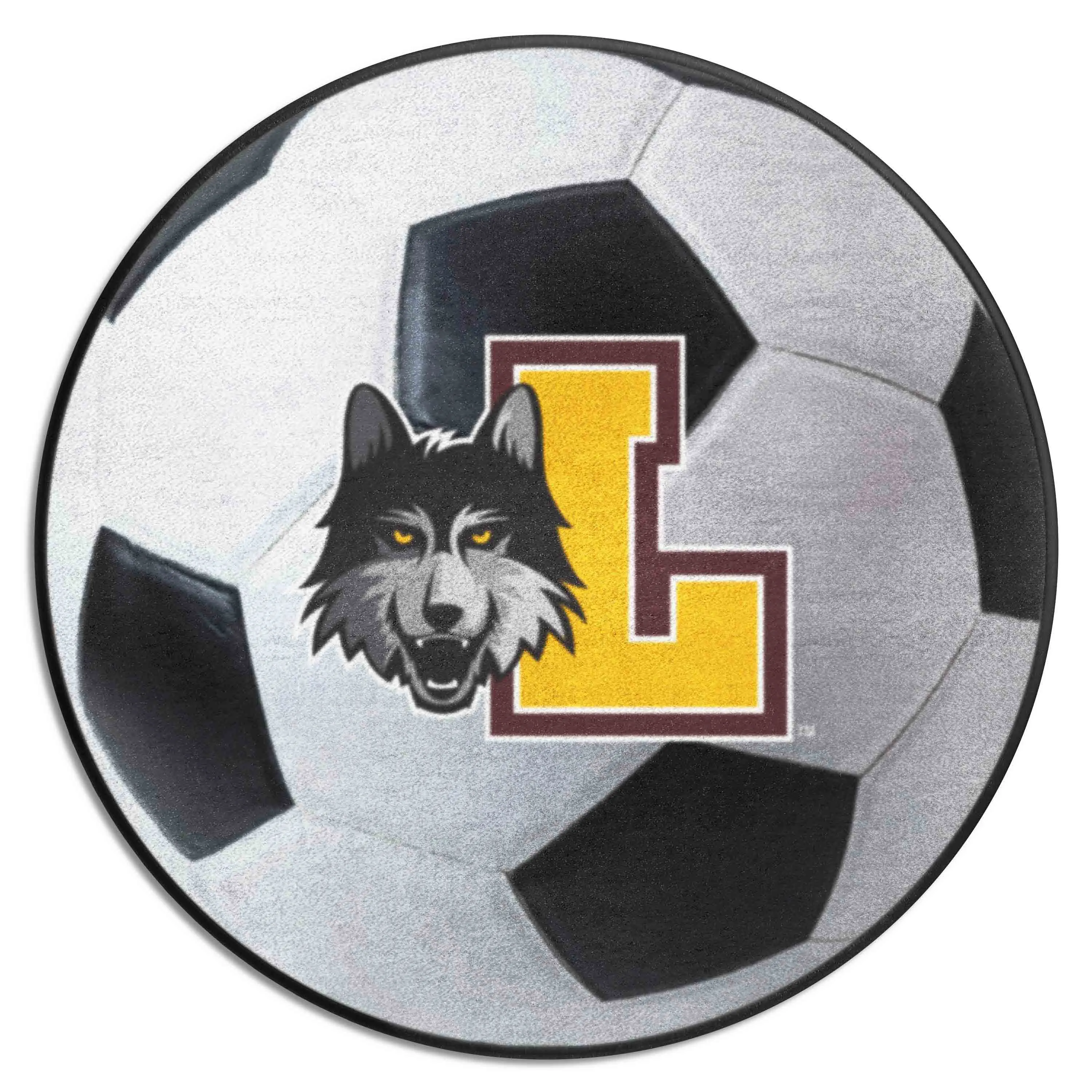 Loyola Chicago Ramblers Soccer Ball Rug - 27in. Diameter