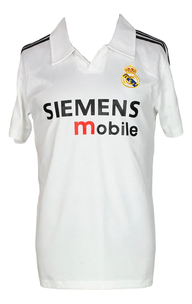 Luis Figo Signed White Real Madrid Soccer Jersey BAS