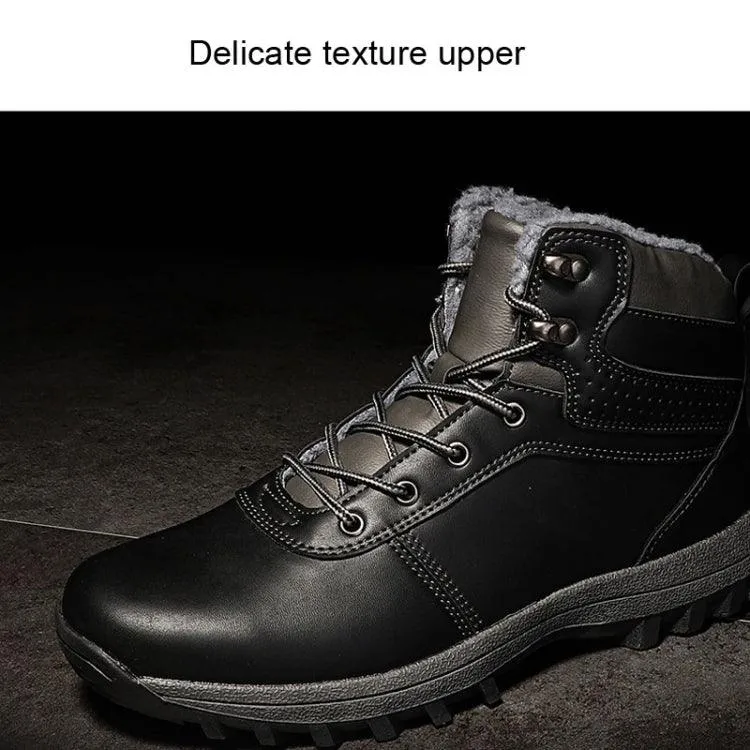 Men's Velvet Insulated Snow Boots with Thick Sole for Ultimate Warmth