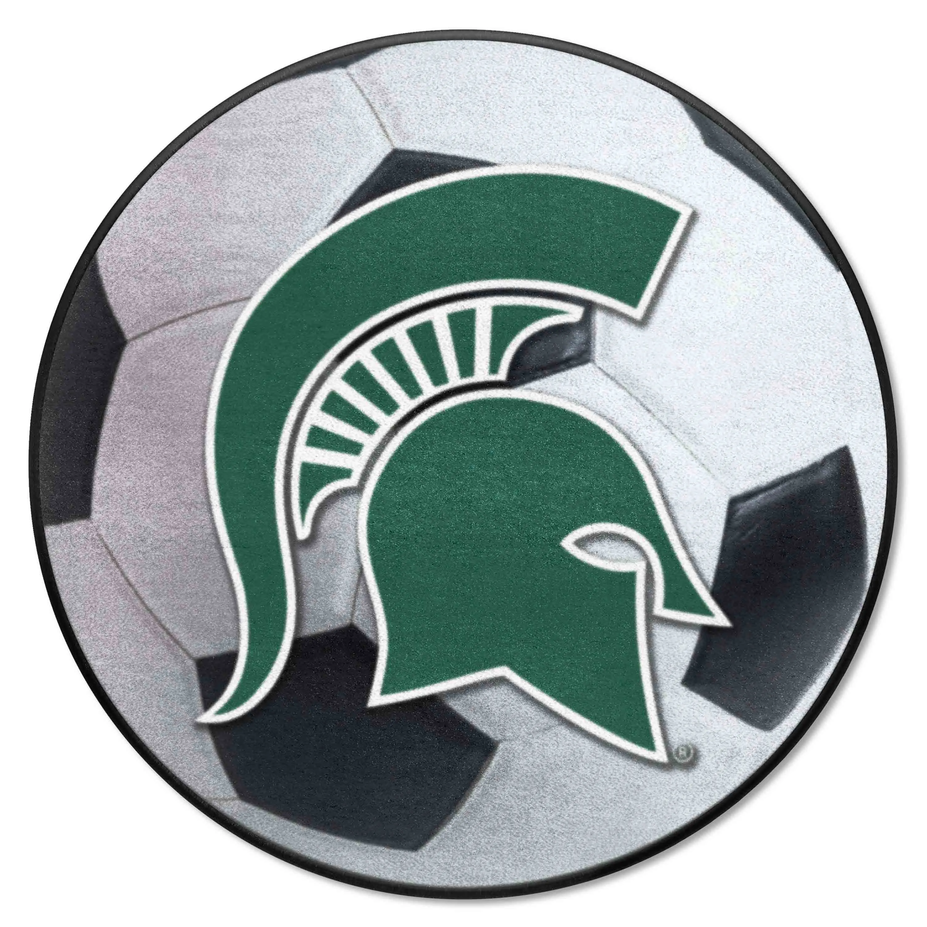 Michigan State Spartans Soccer Ball Rug - 27in. Diameter