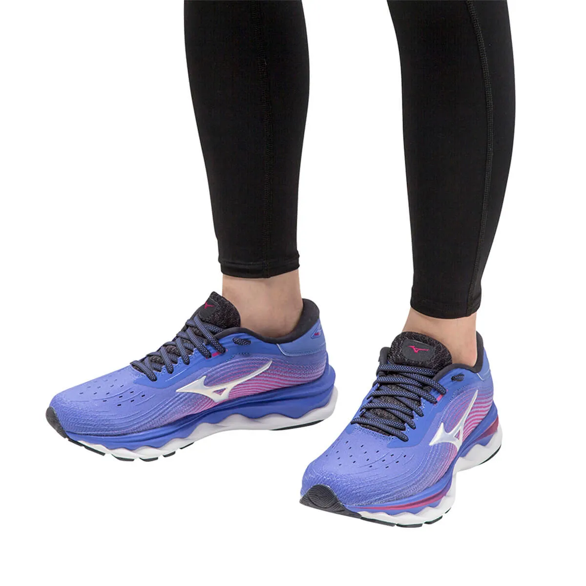 Mizuno Wave Sky 5 Womens | Amparoblue/wht/ffuchsia