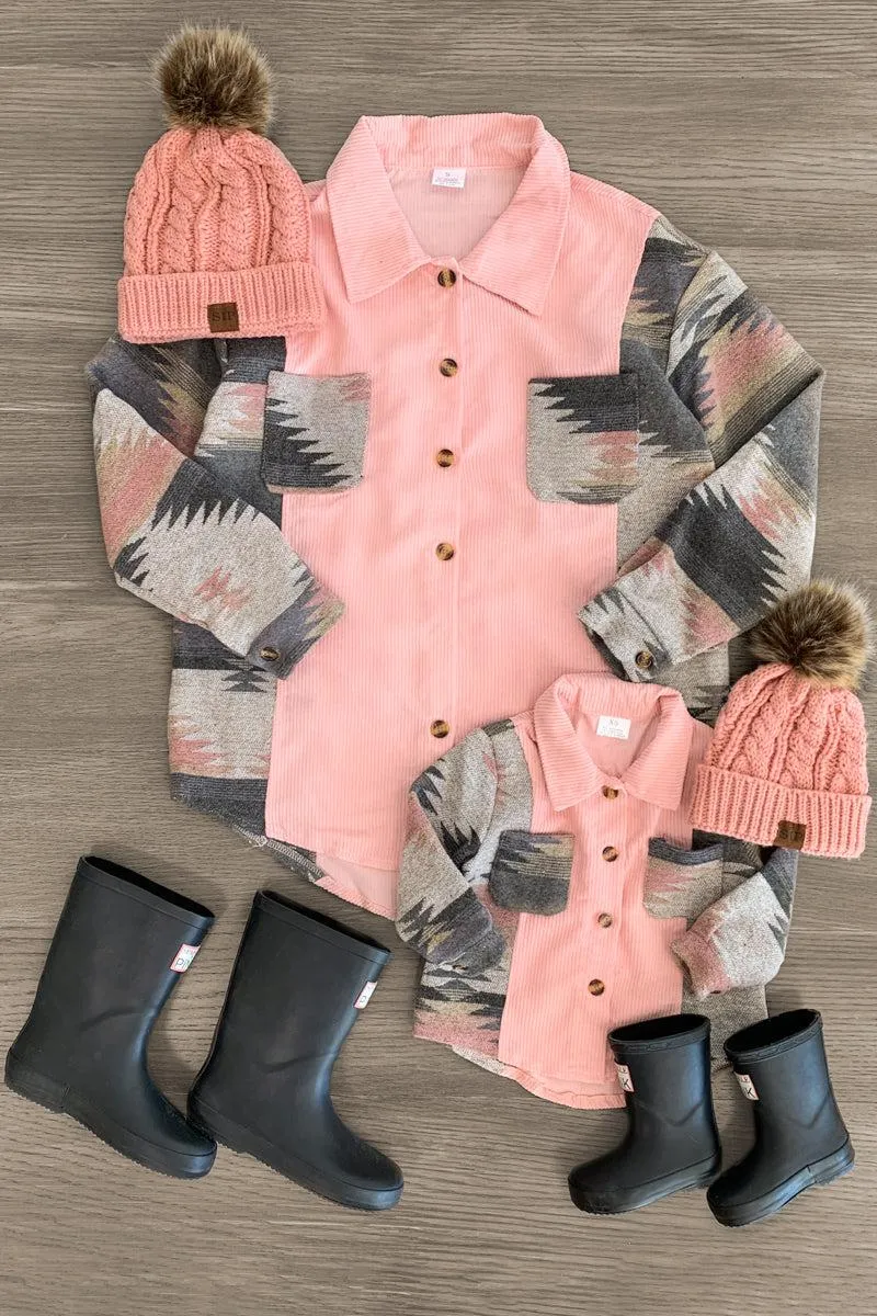 Mom & Me - Pink Southwestern Jacket