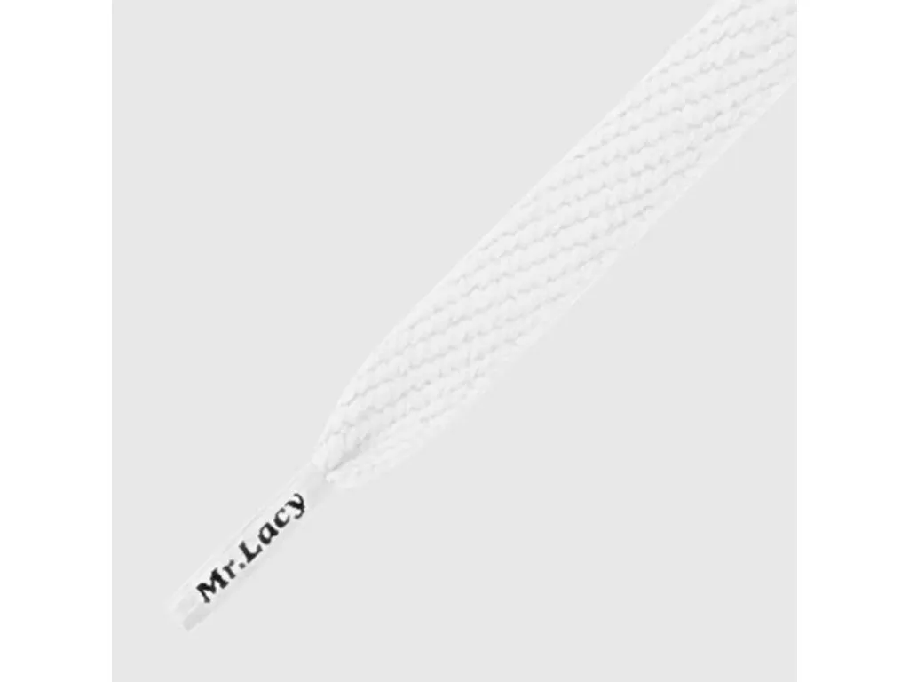 Mr. Lacy Flatties 120cm Shoelaces (White)