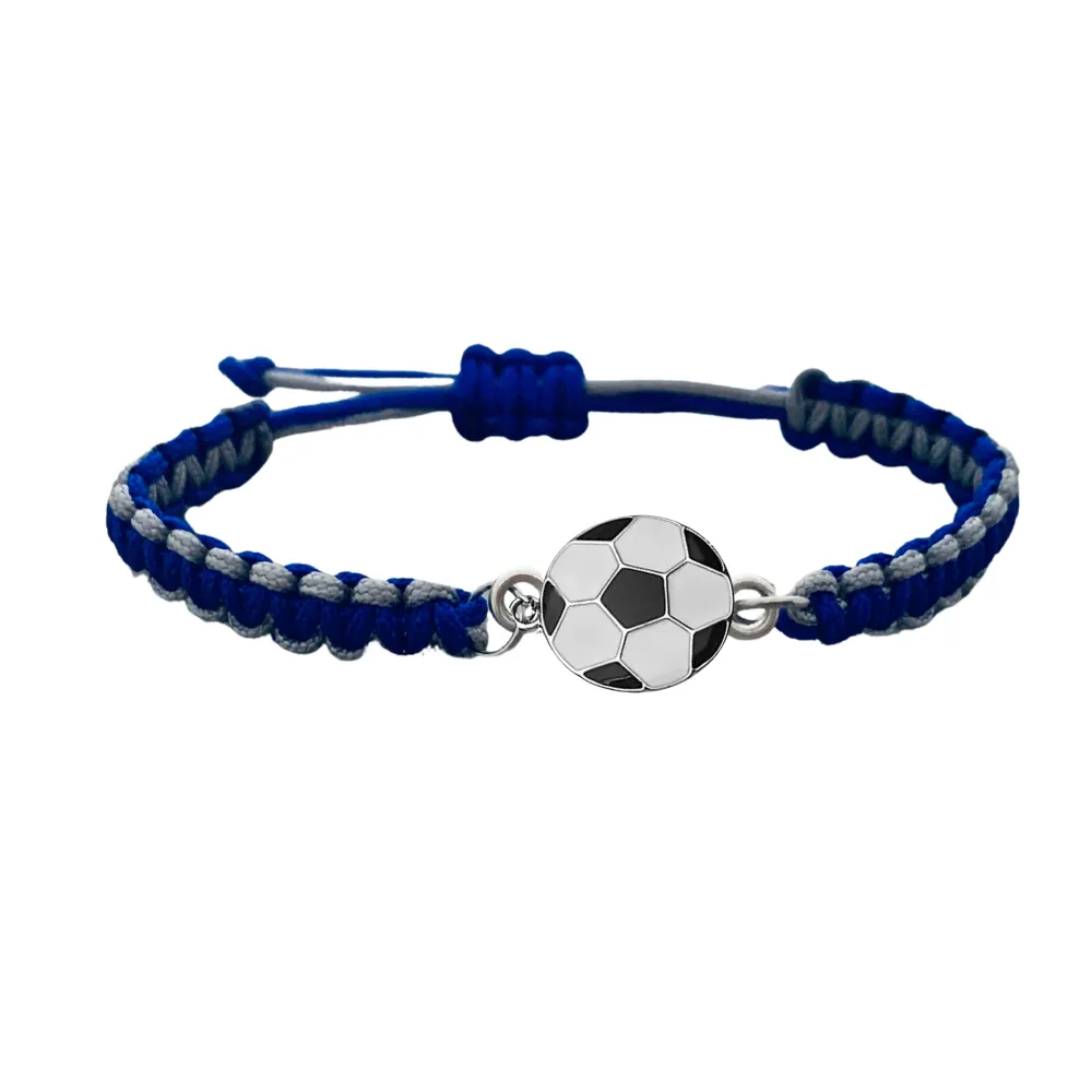 Multi Colored Soccer Bracelet - Pick Colors & Charms