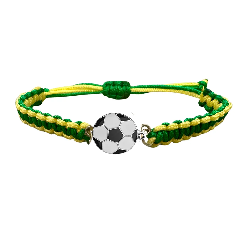 Multi Colored Soccer Bracelet - Pick Colors & Charms