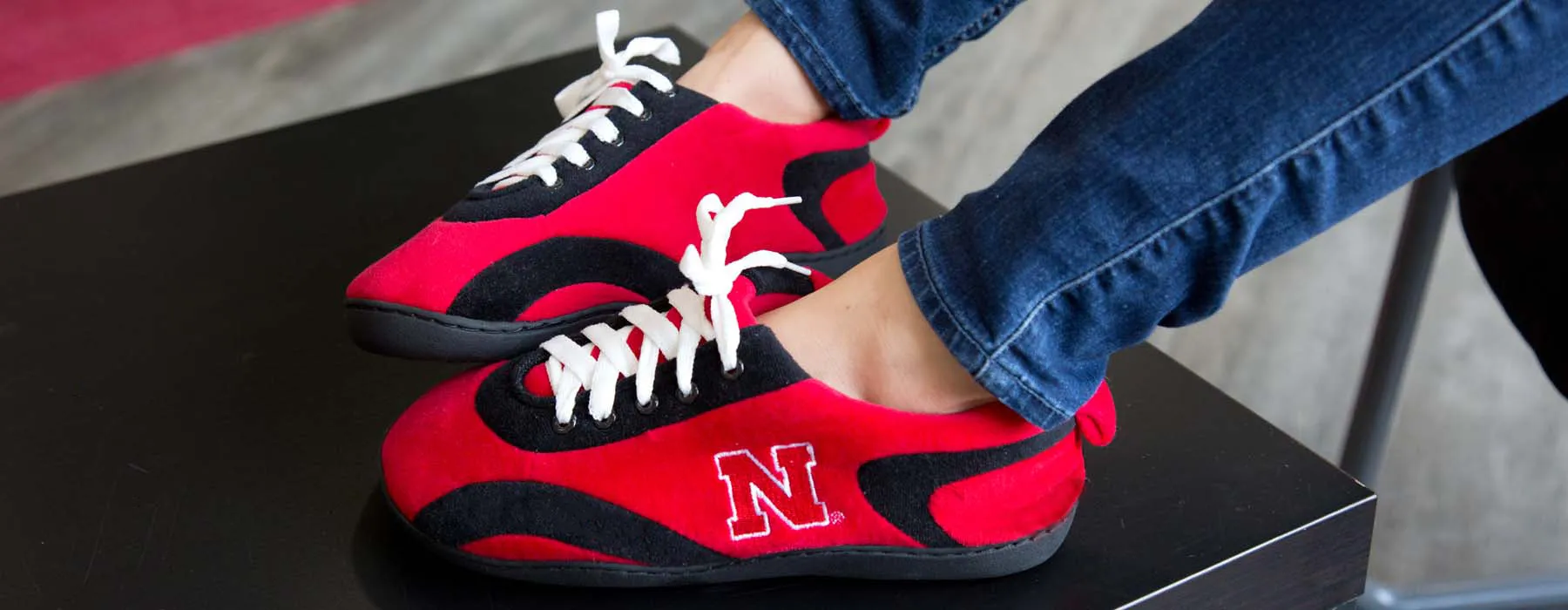 Nebraska Cornhuskers All Around Rubber Soled Slippers