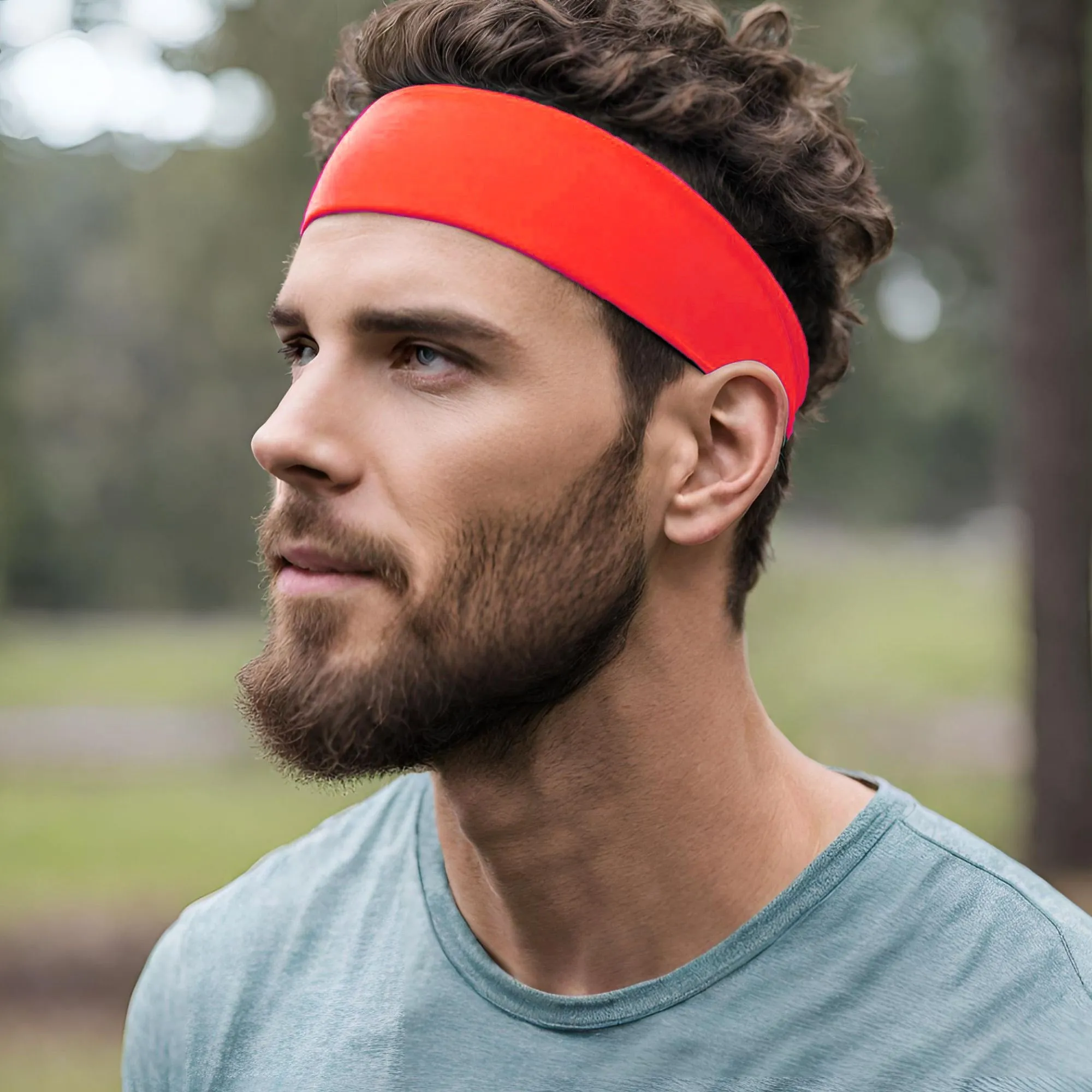 Neon Orange Cotton Headband