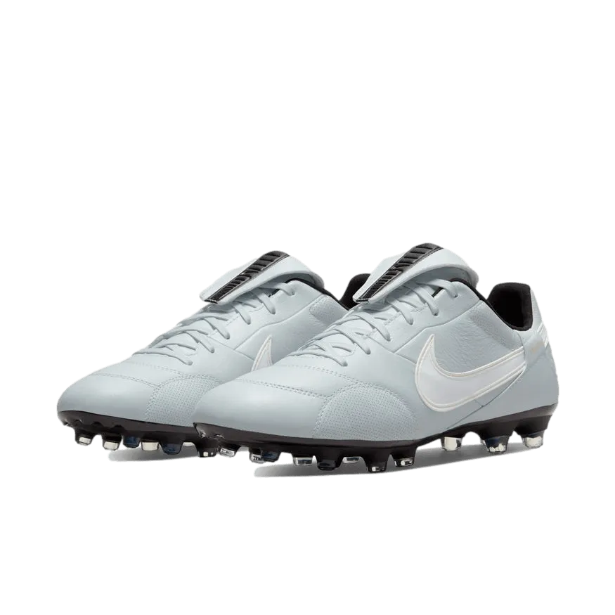 (NIKE-AT5889-011) Nike Premier 3 Firm Ground Cleats [Silver]