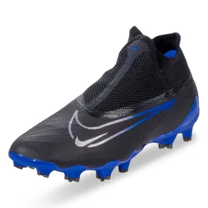 Nike Phantom GX Pro DF Firm Ground Soccer Cleats (Black/Chrome-Hyper Royal)