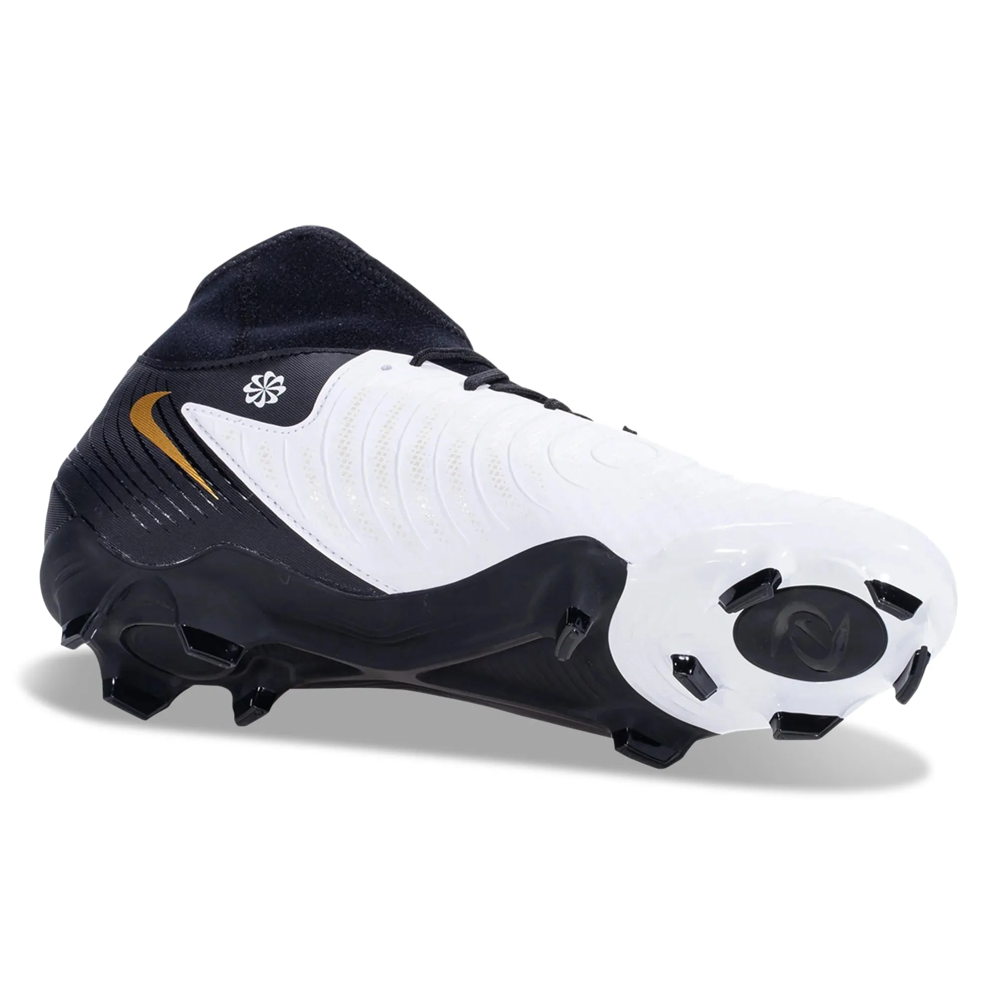 Nike Phantom Luna II Academy FG/MG Soccer Cleats (White/Black-Metallic Gold Coin)