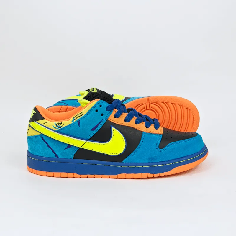 Nike SB - Dunk Low Pro SB 'Skate Or Die' Shoes - Black / Neon Yellow